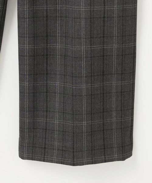 L size ONWARD(大きいサイズ) / エルサイズオンワード その他パンツ | 【19号サイズまで展開】TRギャバ裏起毛チェック柄ワイド パンツ | 詳細14