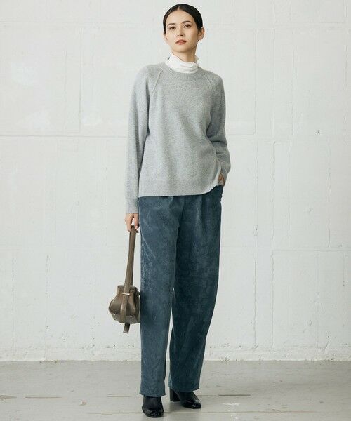 L size ONWARD(大きいサイズ) / エルサイズオンワード その他パンツ | 【17号サイズまで展開・カタログ掲載】ソフトコーデュロイワイド パンツ | 詳細10