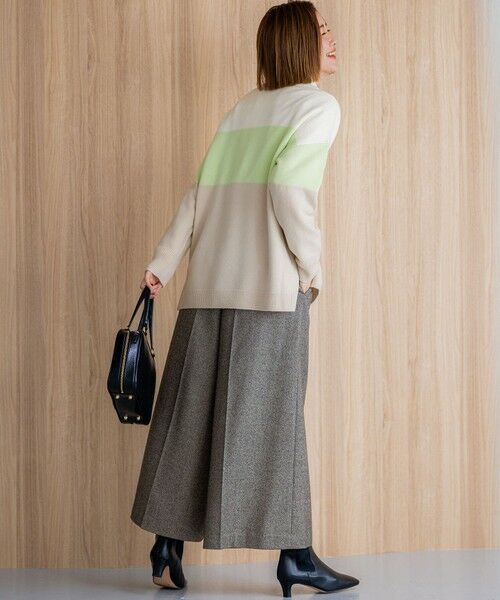 L size ONWARD(大きいサイズ) / エルサイズオンワード その他パンツ | ラメミックスツイード クロップド パンツ | 詳細10