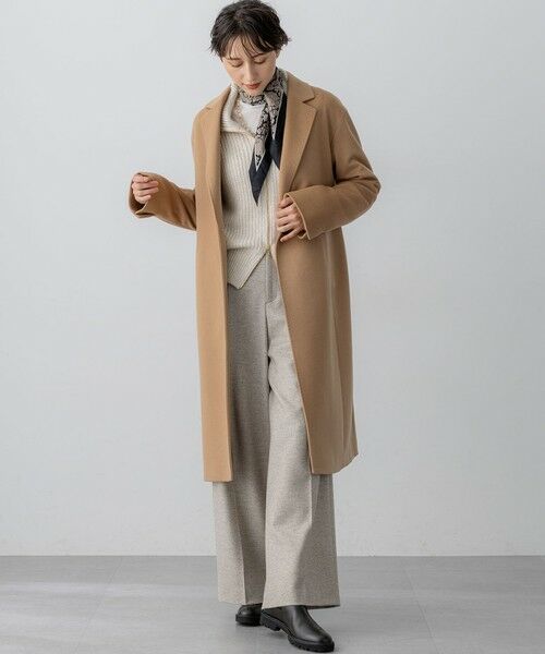 L size ONWARD(大きいサイズ) / エルサイズオンワード その他パンツ | ラメミックスツイード タック ワイド パンツ | 詳細24