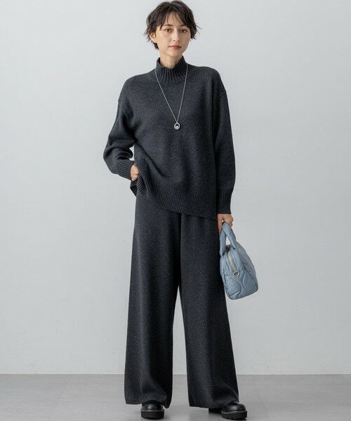 L size ONWARD(大きいサイズ) / エルサイズオンワード その他パンツ | 【見上愛さん着用/洗える】カシミヤブレンド ニット パンツ | 詳細10