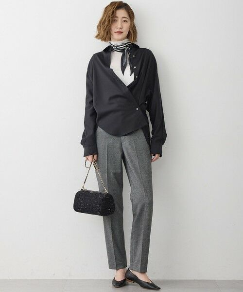 L size ONWARD(大きいサイズ) / エルサイズオンワード その他パンツ | 【洗える】フランネル2WAY テーパード パンツ | 詳細16