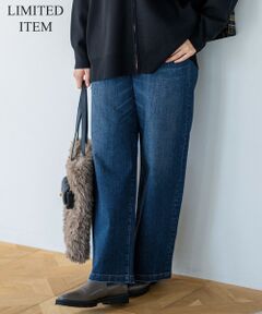 L size ONWARD(大きいサイズ) / エルサイズオンワード デニムパンツ | 【Lサイズ限定】23区DENIM ストレッチ ワイド パンツ