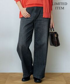 L size ONWARD(大きいサイズ) / エルサイズオンワード デニムパンツ | 【Lサイズ限定】23区DENIM ストレッチ ワイド パンツ