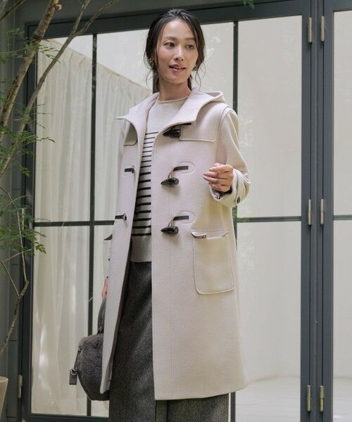 L size ONWARD(大きいサイズ) / エルサイズオンワード ダッフルコート | Jackal ソフトメルトン ダッフル コート(ベージュ系)