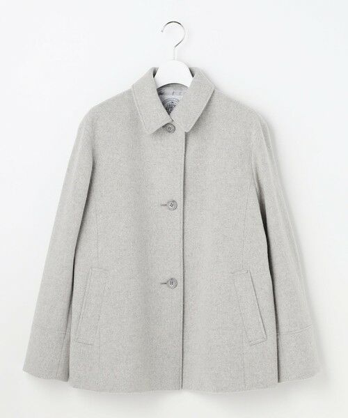 L size ONWARD(大きいサイズ) / エルサイズオンワード ステンカラーコート | ショートビーバー ショート丈 ステンカラー コート | 詳細10