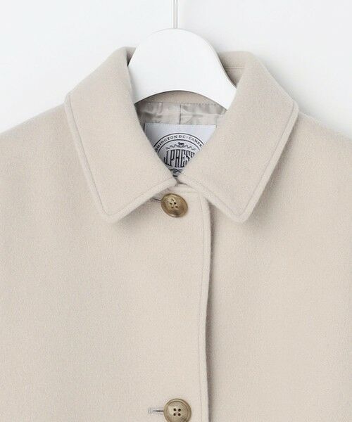 L size ONWARD(大きいサイズ) / エルサイズオンワード ステンカラーコート | ショートビーバー ショート丈 ステンカラー コート | 詳細15