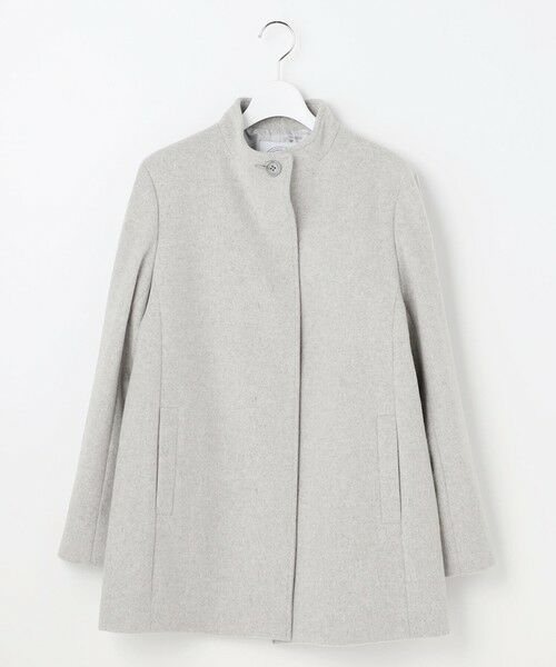 L size ONWARD(大きいサイズ) / エルサイズオンワード その他アウター | ショートビーバー ミディ丈 スタンドカラー コート | 詳細9