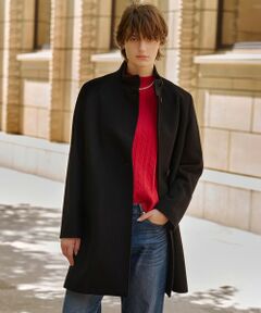 L size ONWARD(大きいサイズ) / エルサイズオンワード その他アウター | ショートビーバー スタンドカラー コート