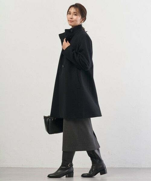 L size ONWARD(大きいサイズ) / エルサイズオンワード その他アウター | ショートビーバー スタンドカラー コート | 詳細8