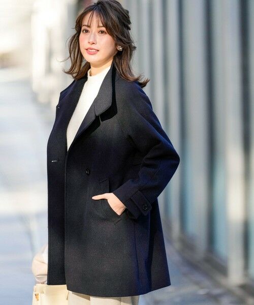 L size ONWARD(大きいサイズ) / エルサイズオンワード その他アウター | ウールライクスタンドカラー ミドルコート | 詳細23