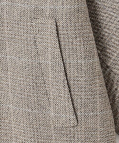 L size ONWARD(大きいサイズ) / エルサイズオンワード その他アウター | 【17号サイズまで展開・カタログ掲載】ウールリバーチェック柄ノーカラー コート | 詳細12