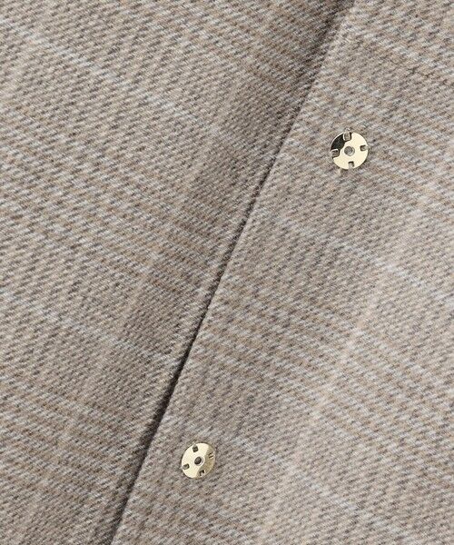 L size ONWARD(大きいサイズ) / エルサイズオンワード その他アウター | 【17号サイズまで展開・カタログ掲載】ウールリバーチェック柄ノーカラー コート | 詳細15