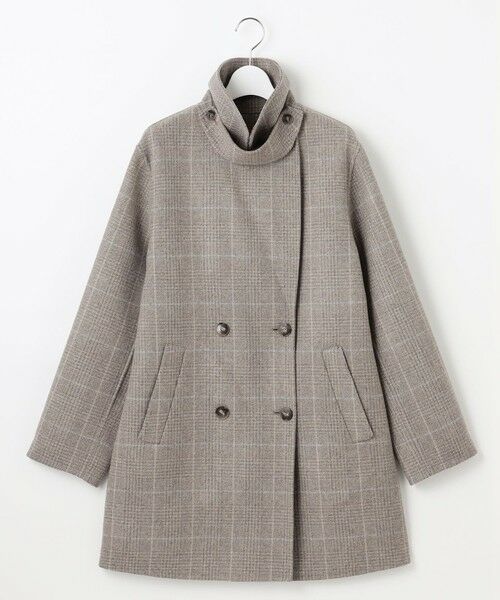 L size ONWARD(大きいサイズ) / エルサイズオンワード その他アウター | 【17号サイズまで展開・カタログ掲載】ウールリバーチェック柄ダブルブレスト コート | 詳細13