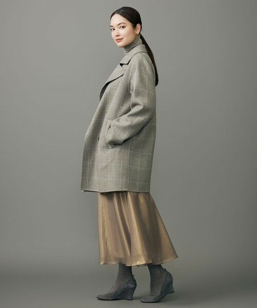 L size ONWARD(大きいサイズ) / エルサイズオンワード その他アウター | 【17号サイズまで展開・カタログ掲載】ウールリバーチェック柄ダブルブレスト コート | 詳細3