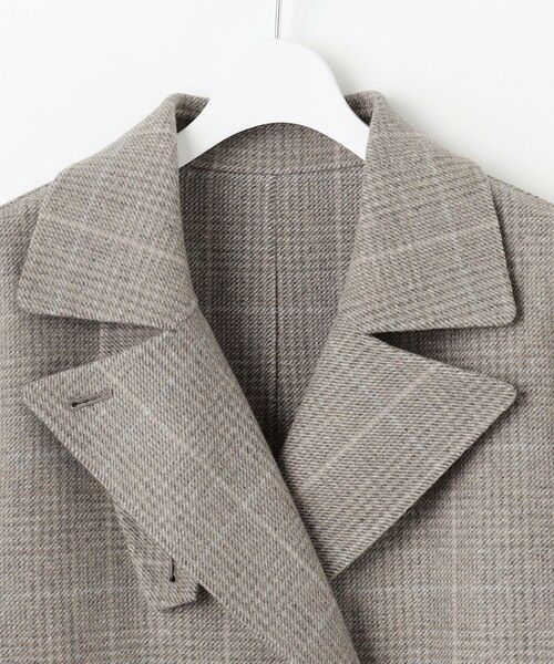 L size ONWARD(大きいサイズ) / エルサイズオンワード その他アウター | 【17号サイズまで展開・カタログ掲載】ウールリバーチェック柄ダブルブレスト コート | 詳細6