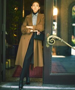 L size ONWARD(大きいサイズ) / エルサイズオンワード その他アウター | 【SHIHOさん着用】Super100sライトビーバーロング コート