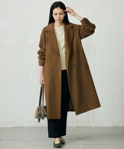 L size ONWARD(大きいサイズ) / エルサイズオンワード その他アウター | 【SHIHOさん着用】Super100sライトビーバーロング コート | 詳細7