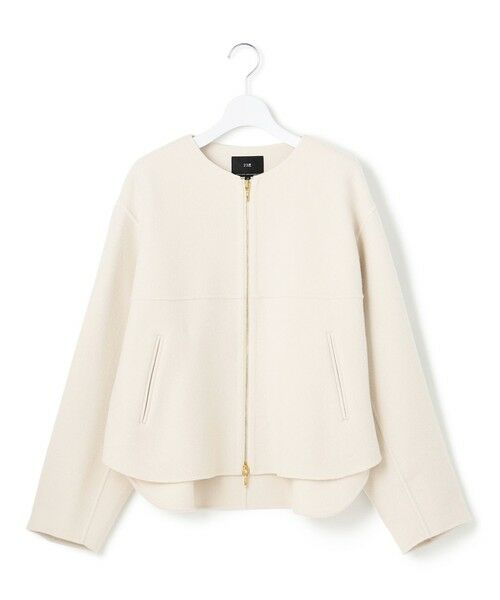 L size ONWARD(大きいサイズ) / エルサイズオンワード その他アウター | ウールライトリバー ノーカラー ショートコート | 詳細12