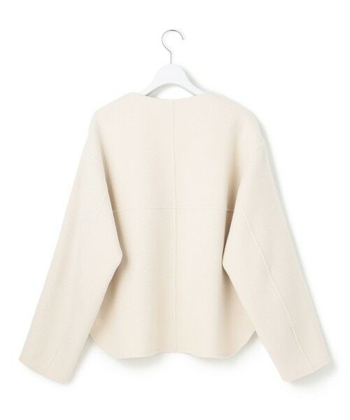 L size ONWARD(大きいサイズ) / エルサイズオンワード その他アウター | ウールライトリバー ノーカラー ショートコート | 詳細13