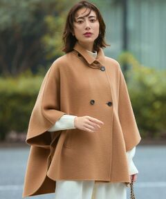 L size ONWARD(大きいサイズ) / エルサイズオンワード その他アウター | 【見上愛さん着用/Oggi12月号掲載】ウールライトリバー ポンチョシルエット コート