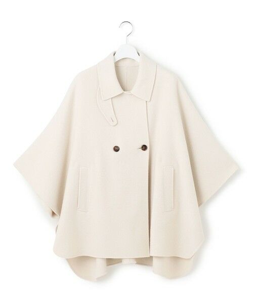 L size ONWARD(大きいサイズ) / エルサイズオンワード その他アウター | 【見上愛さん着用/Oggi12月号掲載】ウールライトリバー ポンチョシルエット コート | 詳細10