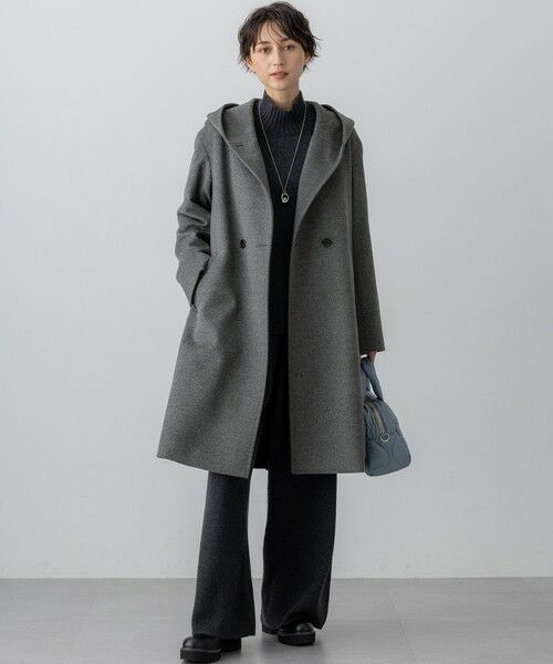 L size ONWARD(大きいサイズ) / エルサイズオンワード その他アウター | ウールカシミヤビーバー フーデット コート | 詳細1