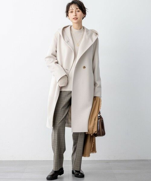 L size ONWARD(大きいサイズ) / エルサイズオンワード その他アウター | ウールカシミヤビーバー フーデット コート | 詳細15