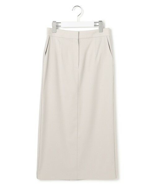 L size ONWARD(大きいサイズ) / エルサイズオンワード ミニ・ひざ丈スカート | 【裏起毛】 ウォームサテン Iラインスカート | 詳細4