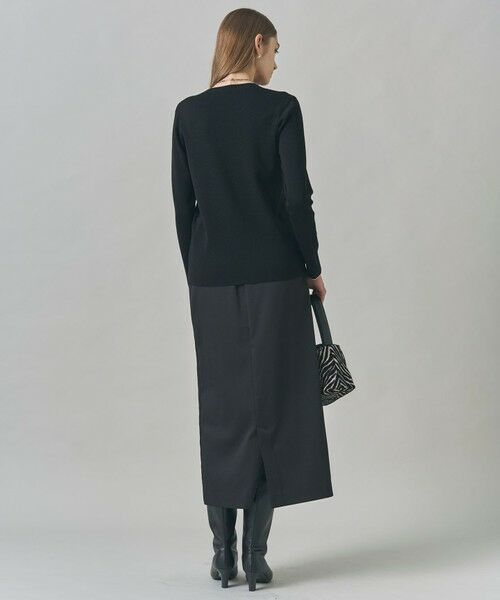 L size ONWARD(大きいサイズ) / エルサイズオンワード ミニ・ひざ丈スカート | 【裏起毛】 ウォームサテン Iラインスカート | 詳細24