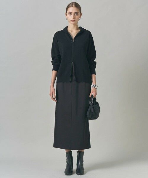 L size ONWARD(大きいサイズ) / エルサイズオンワード ミニ・ひざ丈スカート | 【裏起毛】 ウォームサテン Iラインスカート | 詳細26