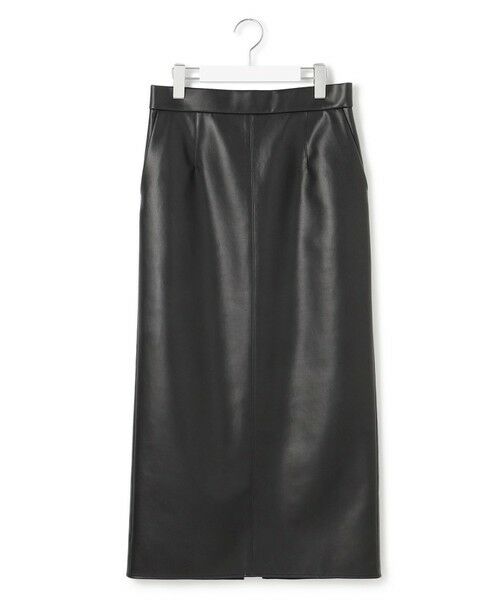 L size ONWARD(大きいサイズ) / エルサイズオンワード ミニ・ひざ丈スカート | 【洗える】フェイクレザー ナロースカート | 詳細13
