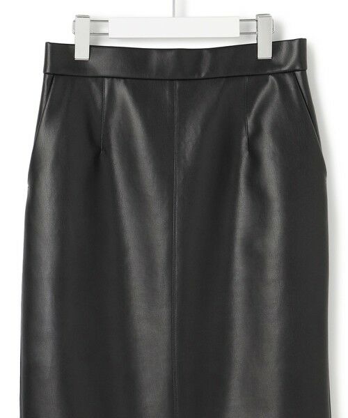 L size ONWARD(大きいサイズ) / エルサイズオンワード ミニ・ひざ丈スカート | 【洗える】フェイクレザー ナロースカート | 詳細14