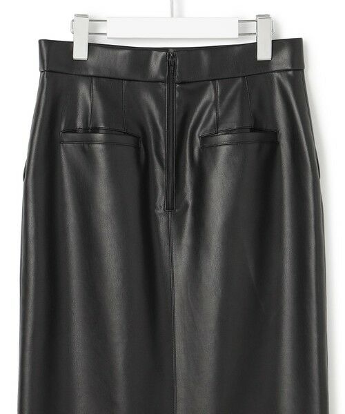 L size ONWARD(大きいサイズ) / エルサイズオンワード ミニ・ひざ丈スカート | 【洗える】フェイクレザー ナロースカート | 詳細17