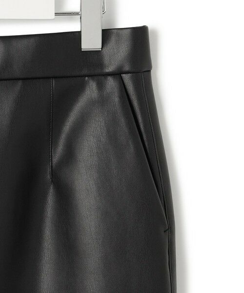 L size ONWARD(大きいサイズ) / エルサイズオンワード ミニ・ひざ丈スカート | 【洗える】フェイクレザー ナロースカート | 詳細19