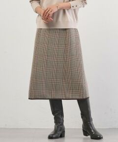 L size ONWARD(大きいサイズ) / エルサイズオンワード ミニ・ひざ丈スカート | 【リバーシブル】リバーチェック スカート