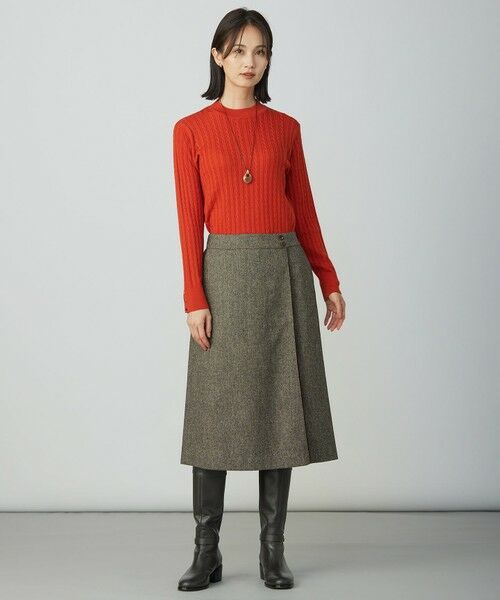 L size ONWARD(大きいサイズ) / エルサイズオンワード ミニ・ひざ丈スカート | ラメツイード スカート | 詳細9