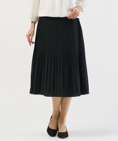 L size ONWARD(大きいサイズ) / エルサイズオンワード ミニ・ひざ丈スカート | ノルディス2wayジョーゼット プリーツ スカート