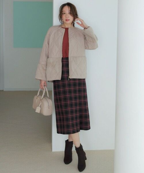 L size ONWARD(大きいサイズ) / エルサイズオンワード ミニ・ひざ丈スカート | ビューティサーモ2WAYストレッチチェック スカート | 詳細13