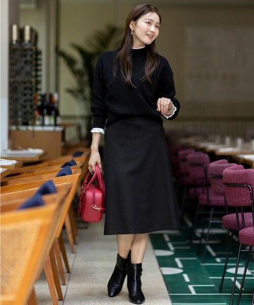 L size ONWARD(大きいサイズ) / エルサイズオンワード ミニ・ひざ丈スカート | ビューティサーモ2WAYストレッチ フレアスカート | 詳細1