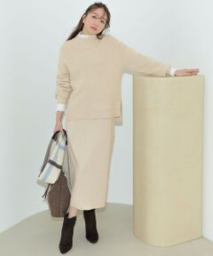 L size ONWARD(大きいサイズ) / エルサイズオンワード ミニ・ひざ丈スカート | CICA加工 ニット タイト スカート