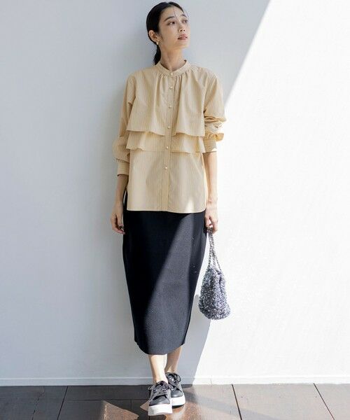 L size ONWARD(大きいサイズ) / エルサイズオンワード ミニ・ひざ丈スカート | CICA加工 ニット タイト スカート | 詳細5