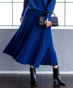 L size ONWARD(大きいサイズ) / エルサイズオンワード ミニ・ひざ丈スカート | CICA加工 ニット フレア スカート