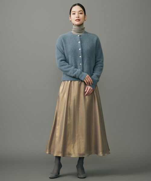 L size ONWARD(大きいサイズ) / エルサイズオンワード ミニ・ひざ丈スカート | 【カタログ掲載】シャイニーギャザー スカート | 詳細3