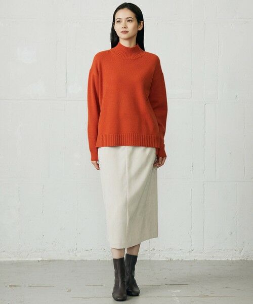 L size ONWARD(大きいサイズ) / エルサイズオンワード ミニ・ひざ丈スカート | 【17号サイズまで展開・SHIHOさん着用】ソフトコーデュロイ スカート | 詳細5