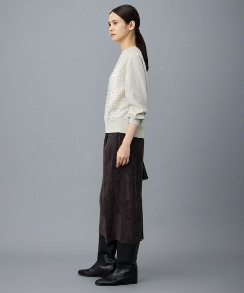 L size ONWARD(大きいサイズ) / エルサイズオンワード ミニ・ひざ丈スカート | 【17号サイズまで展開・SHIHOさん着用】ソフトコーデュロイ スカート | 詳細29