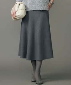 L size ONWARD(大きいサイズ) / エルサイズオンワード ミニ・ひざ丈スカート | 【カタログ掲載】ウールミラノニットフレア スカート