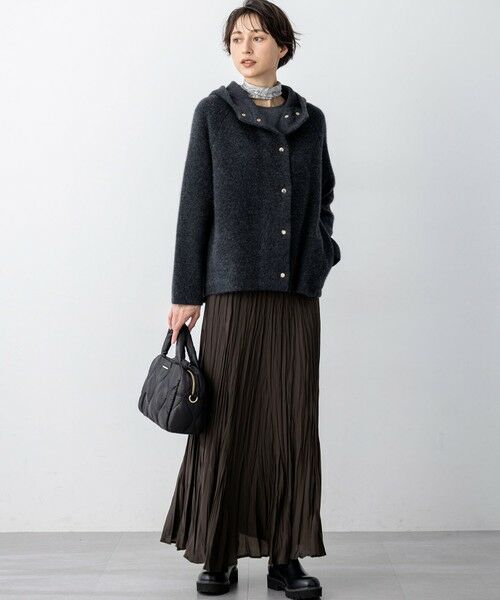 L size ONWARD(大きいサイズ) / エルサイズオンワード ロング・マキシ丈スカート | 【洗える】クラッシュ プリーツ ジョーゼット スカート | 詳細25