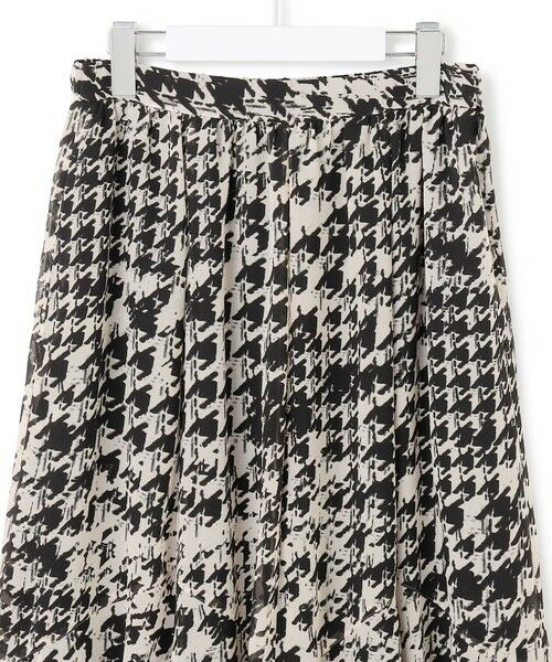 L size ONWARD(大きいサイズ) / エルサイズオンワード ミニ・ひざ丈スカート | 【洗える】ハウンドトゥースアートプリント ギャザー スカート | 詳細12