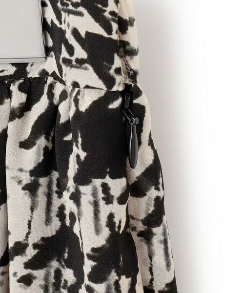 L size ONWARD(大きいサイズ) / エルサイズオンワード ミニ・ひざ丈スカート | 【洗える】ハウンドトゥースアートプリント ギャザー スカート | 詳細14